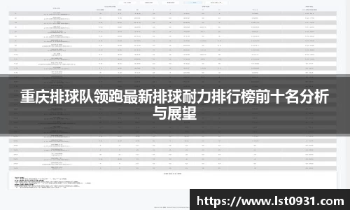 重庆排球队领跑最新排球耐力排行榜前十名分析与展望