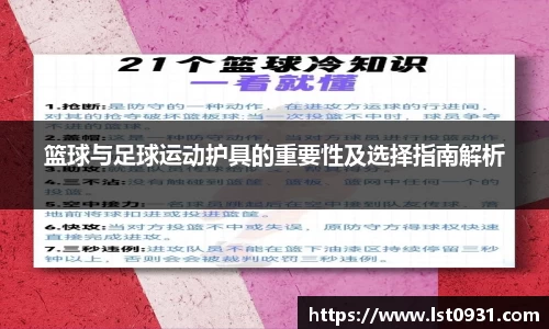 篮球与足球运动护具的重要性及选择指南解析